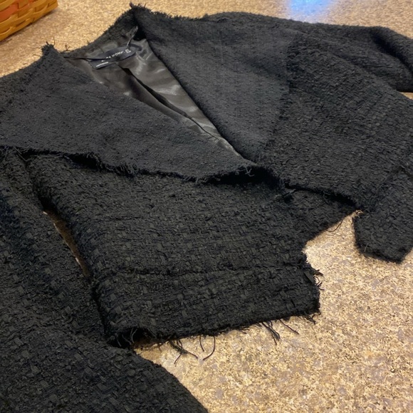 Zara Woman Black Jacket Blazer Size Medium - Picture 4 of 12